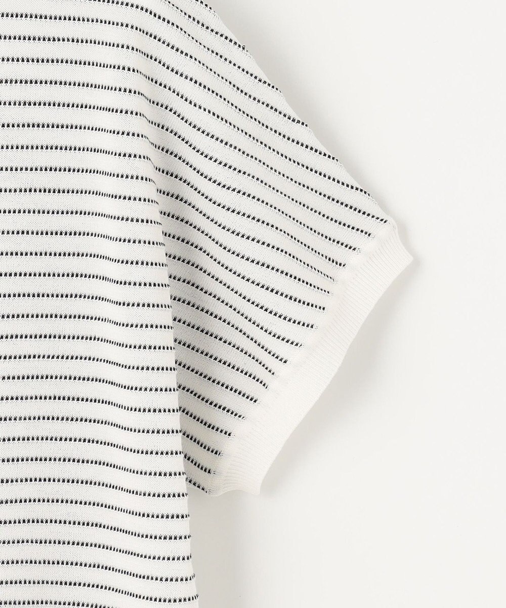 J.PRESS LADIES L 【洗える・抗菌防臭】コットンアセテート ボーダー ドルマン ニット 