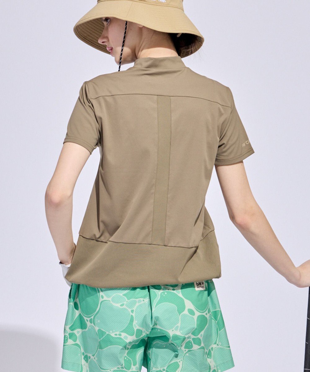 PW CIRCULUS 【WOMEN】SEA TURTLE メッシュコンビモックネックT ゴルフウェア レディース 
