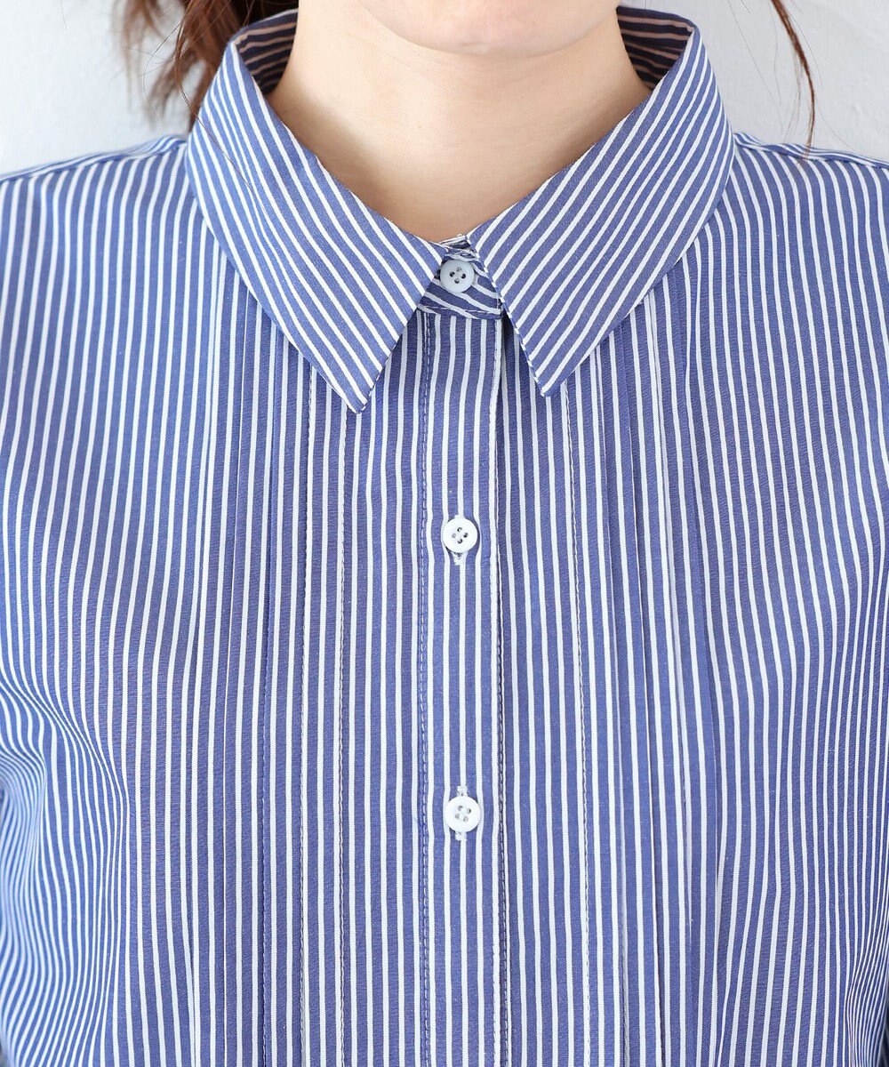 Tiaclasse 【洗える】パフ袖シャツチュニックブラウス 