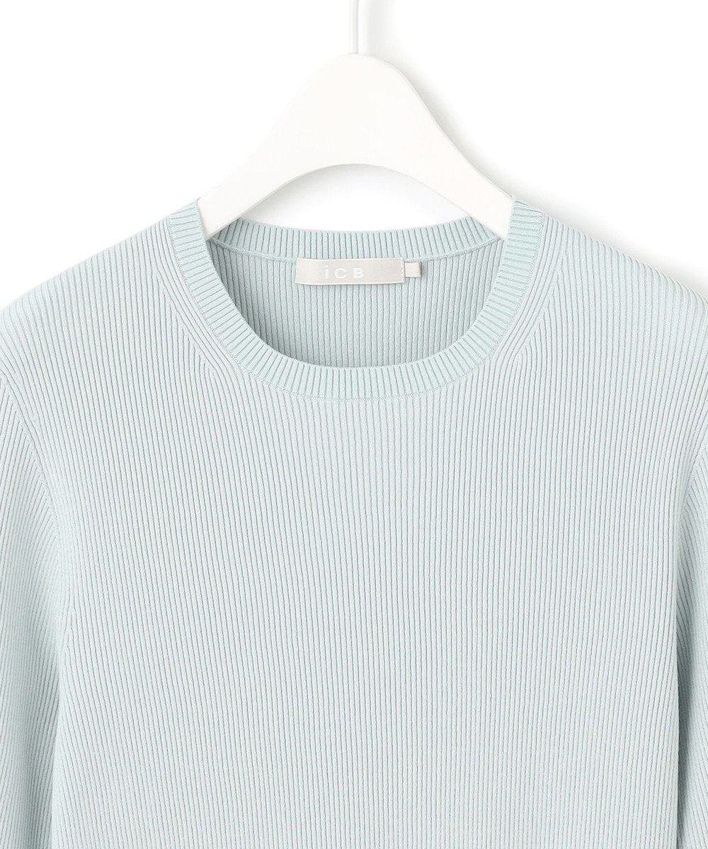 ICB L 【洗える】ハイゲージリブベーシック プルオーバーニット 