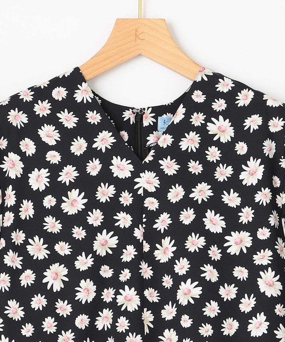 組曲 L 【組曲×setsuko sagittaire】ハイカウントストレッチプリントワンピース 