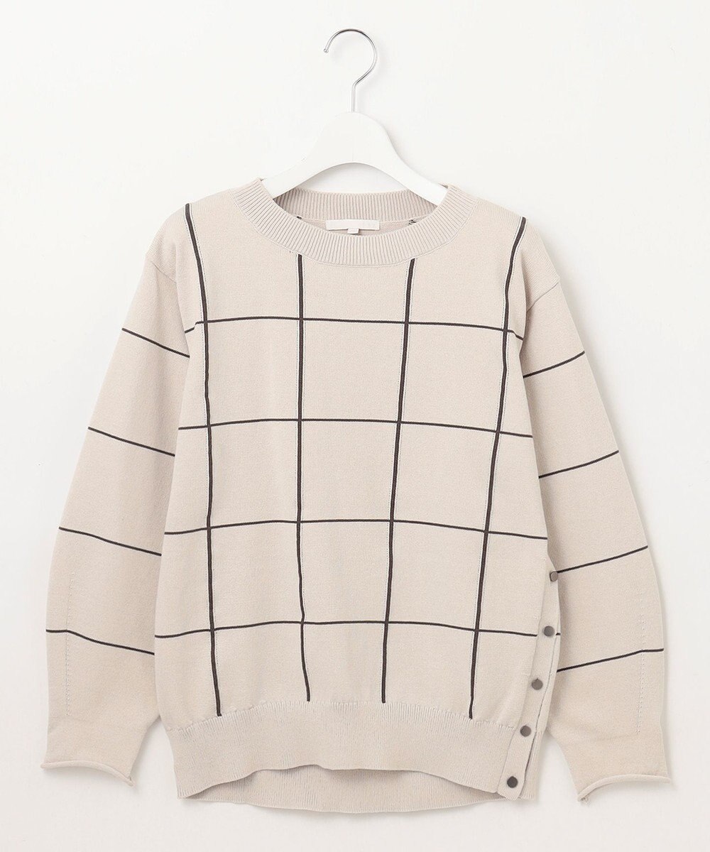 自由区 【WEB限定カラーあり・洗える】コットンナイロンミドルゲージ ニット 