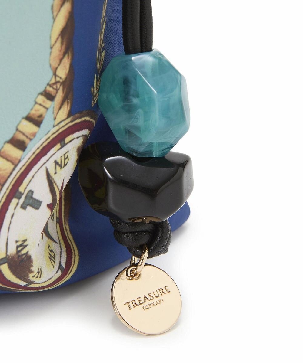 TOPKAPI 【TREASURE TOPKAPI】マイルドサテン スカーフ柄 巾着 トート バッグ 