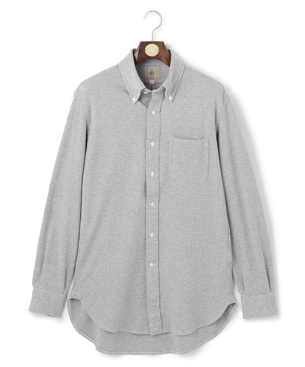 J.PRESS MEN 【Single Needle Tailoring / 形態安定】リッチジャージーコットン ネルシャツ/B.D. 
