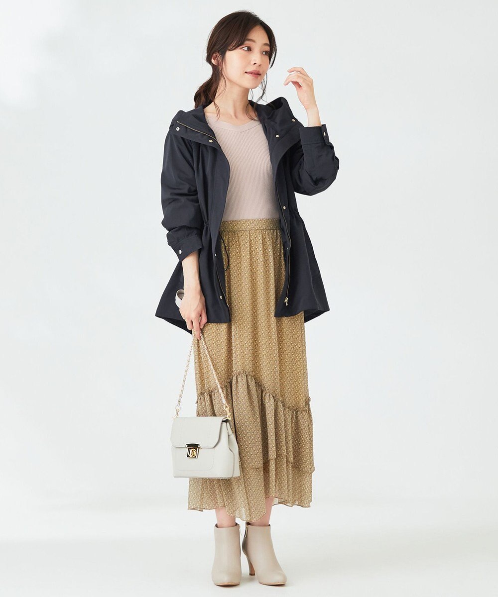 ANY SIS 【洗える】ネックポイントリブ ニット 