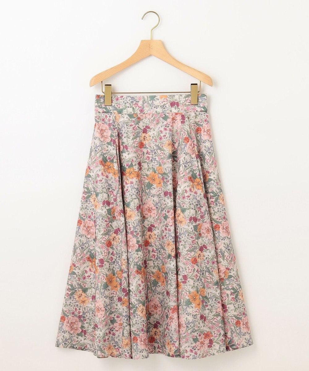 組曲 【洗える・シワになりにくい】フルラージュプリント スカート 