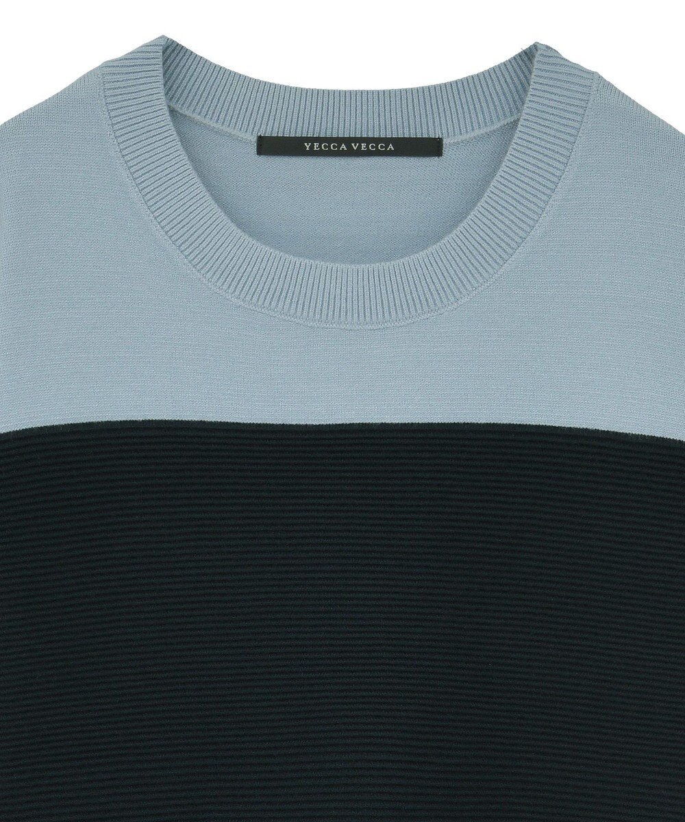 YECCA VECCA 釦デザイン配色ニット 