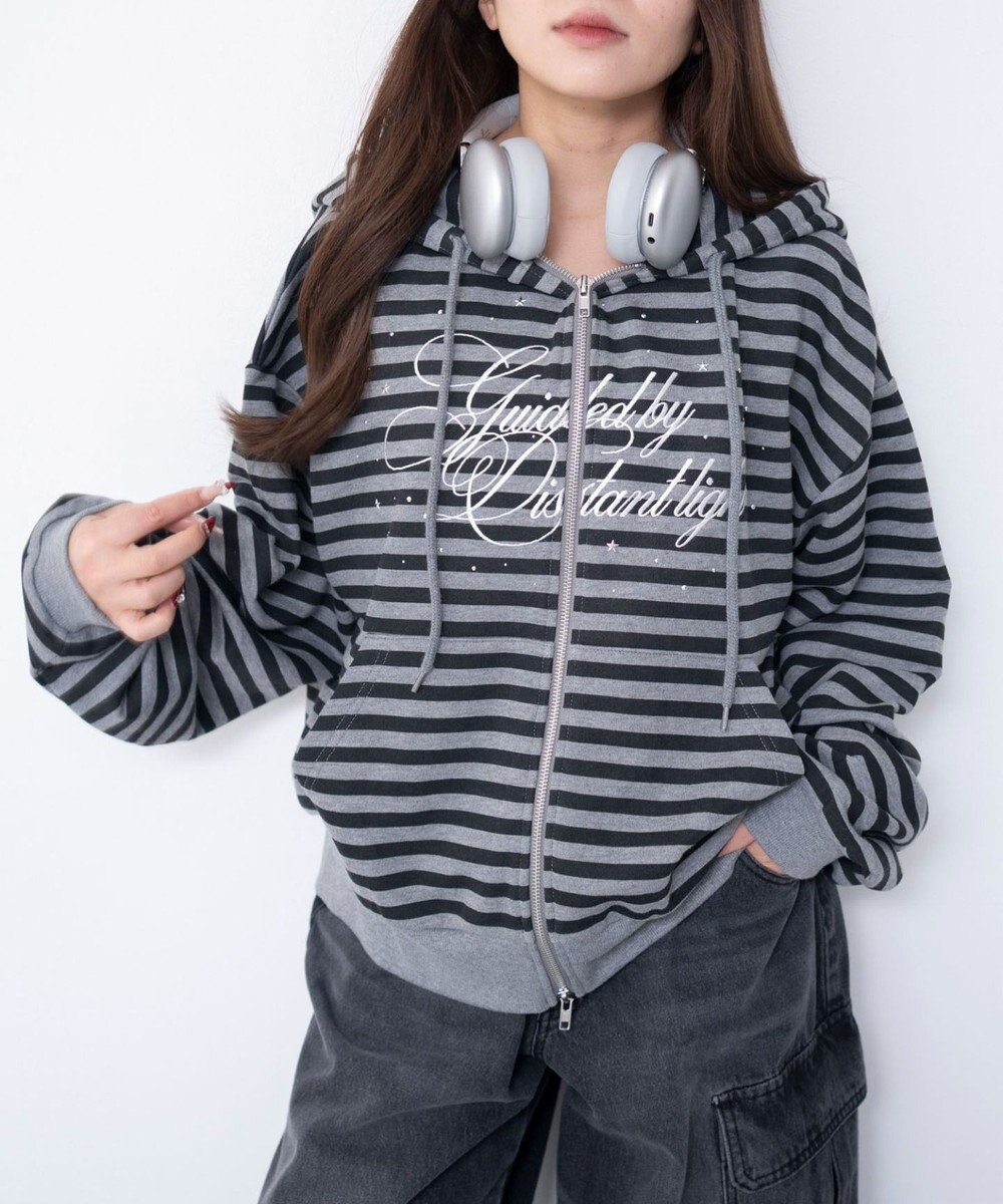 WEGO グラフィックZIPパーカー 