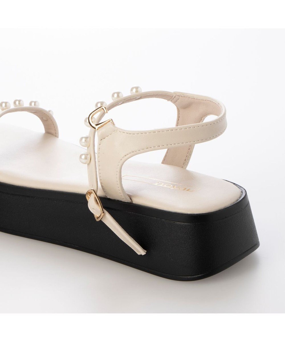 MODE ET JACOMO <noyau>パールデザイン厚底スポーツサンダル 