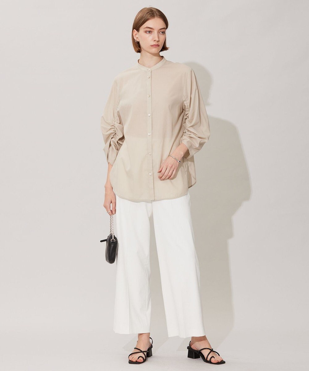 ICB 【洗える】キュームコアローン バンドカラーシャツ 