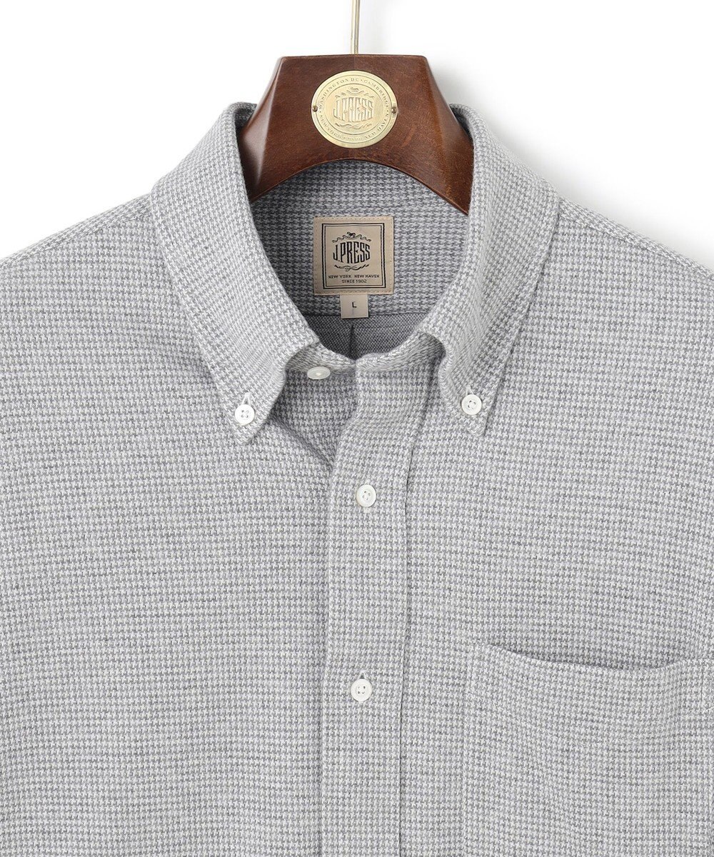 J.PRESS MEN 【Single Needle Tailoring / 形態安定】リッチジャージーコットン ネルシャツ/B.D. 