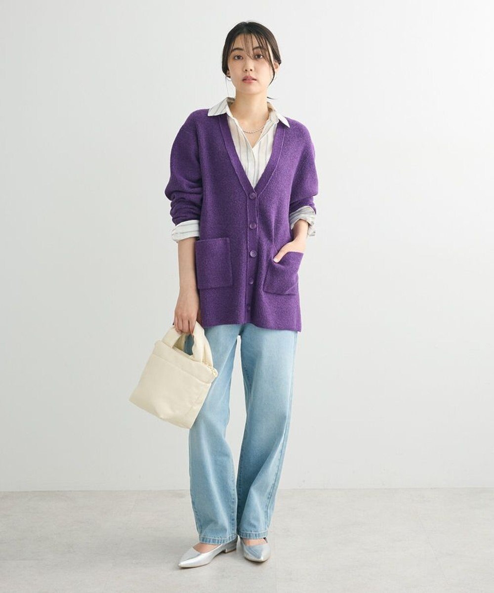 Green Parks Ｖネック畦編みニットカーディガン 