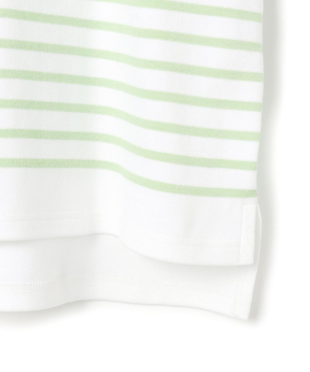 23区 Armo-lux パネルボーダー クロップド カットソー 