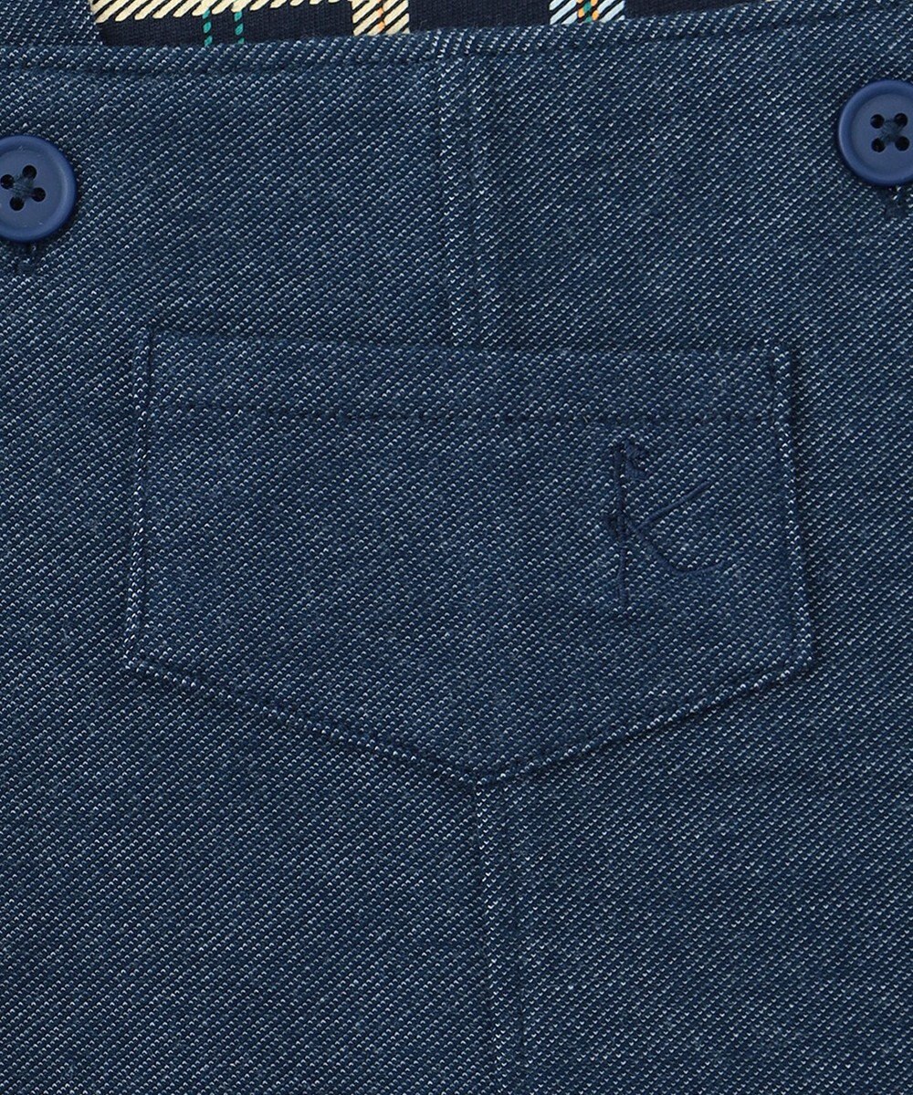 組曲 KIDS 【80-90cm】Check 半袖オーバーオール 