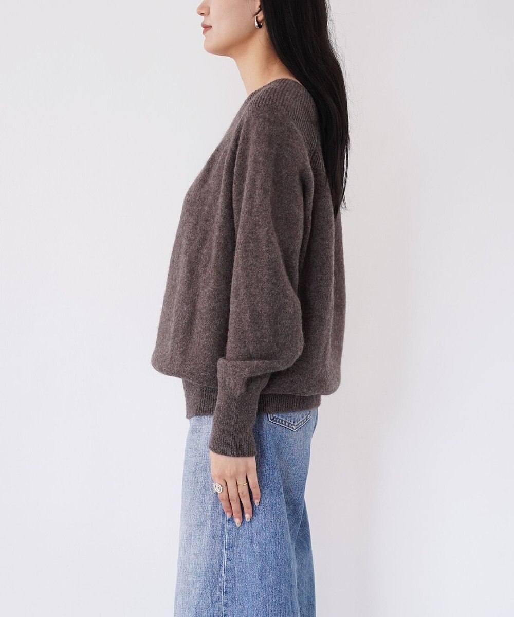 TOQUE 〈大草直子さんアドバイザー〉ベビーアルパカ×ウール縮絨ニットラグランスリーブ 