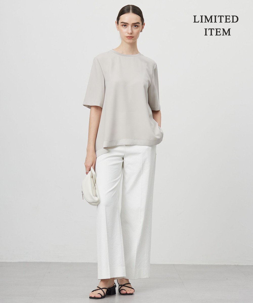 ICB L 【WEB限定・UVケア・速乾・洗える】 FluidBackSatin  Tブラウス 