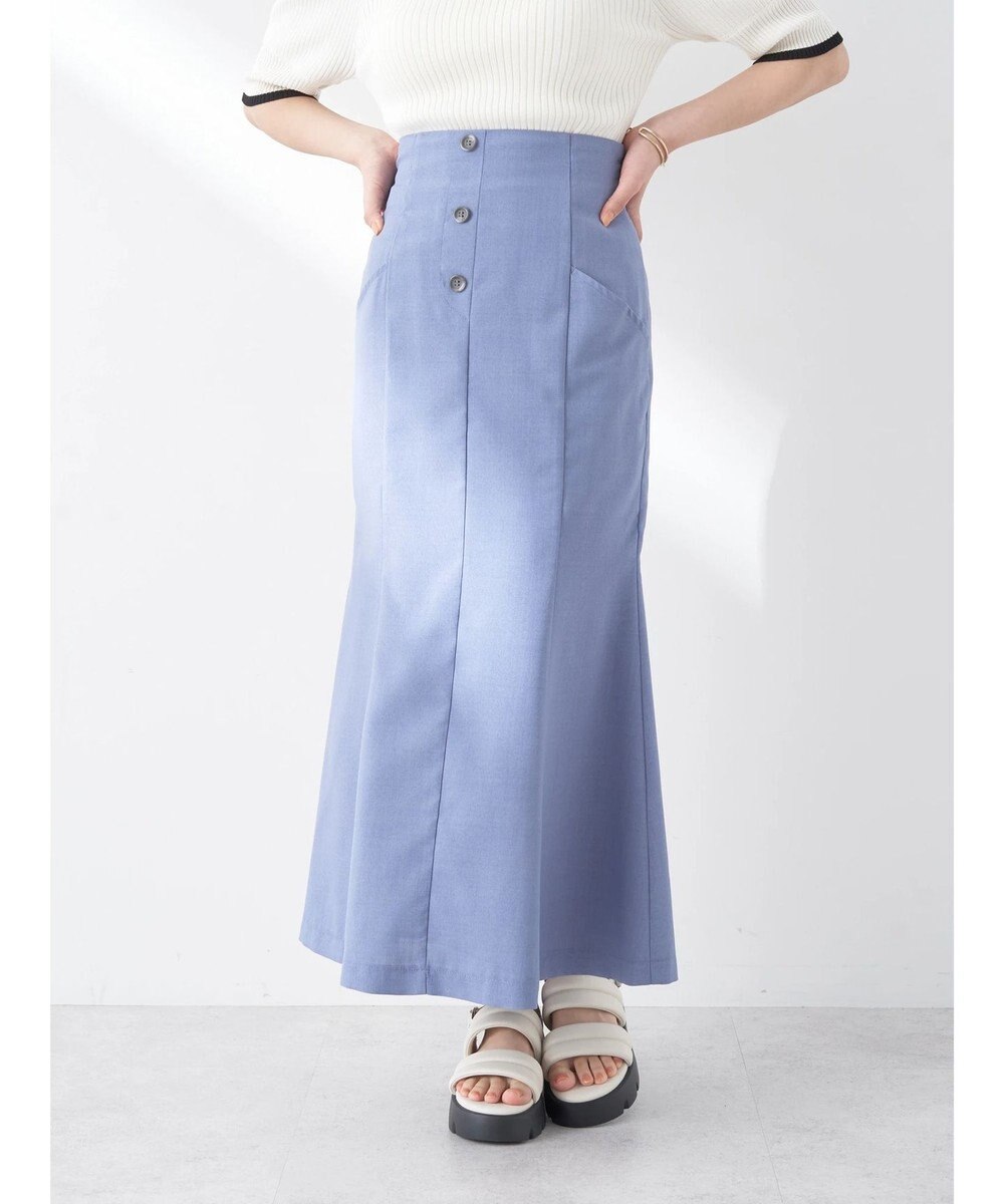 earth music&ecology フロントボタンマーメイドスカート 