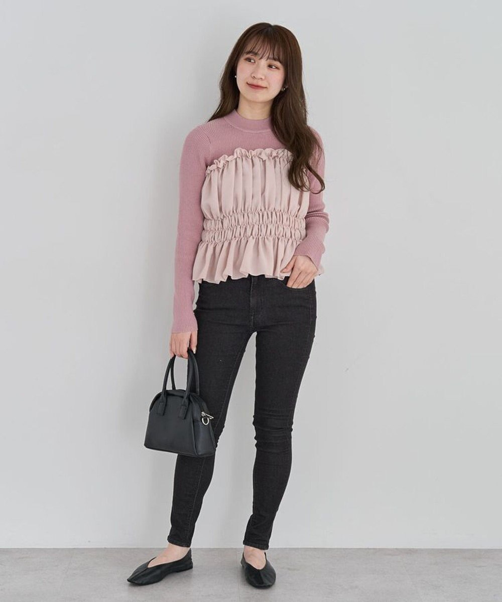 Green Parks ・ｓｗｉｎｇ　ｂｙ　ビスチェレイヤーハイネックニット 