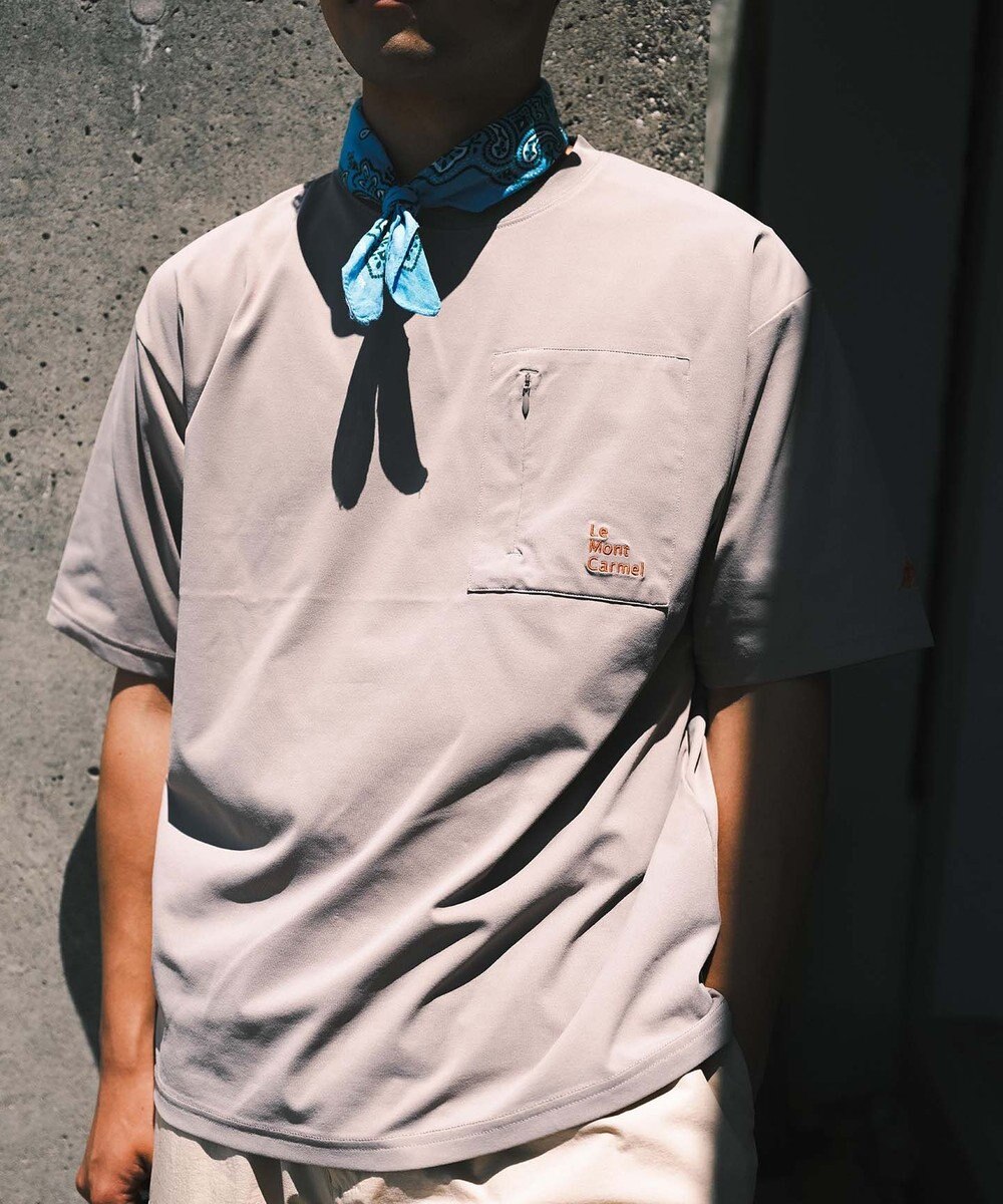 SHARE PARK MENS 【UVカット・吸水速乾・ストレッチ・軽量 】バックプリントポケットTシャツ（L・XLサイズ） 