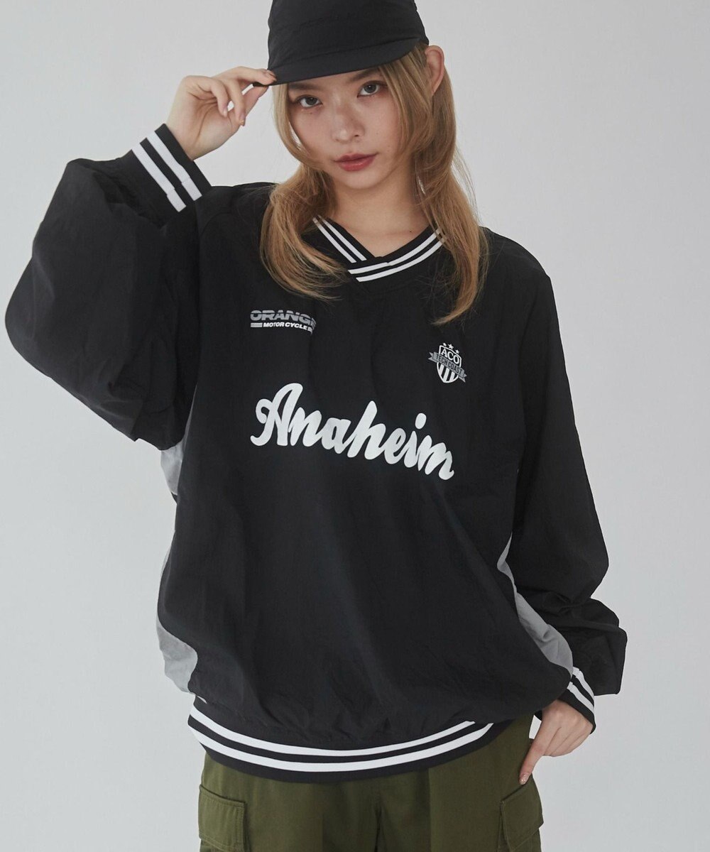 WEGO 【ユニセックス着用ITEM】ナイロングラフィックプルオーバー 