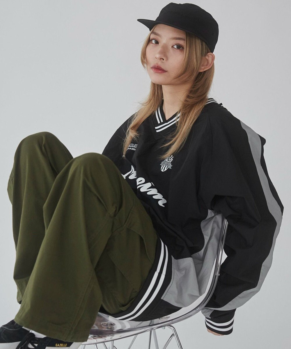 WEGO 【ユニセックス着用ITEM】ナイロングラフィックプルオーバー 