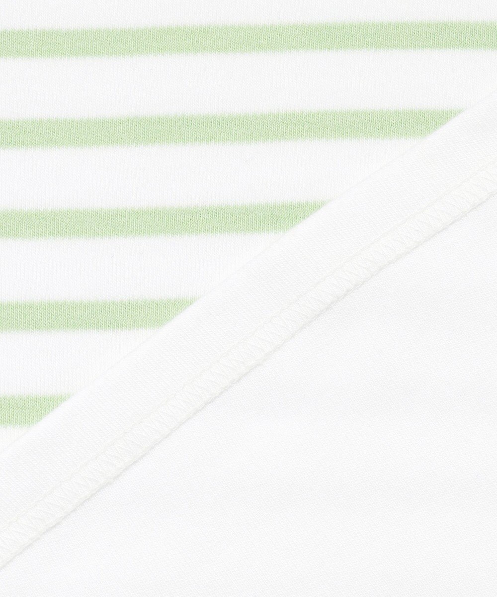 23区 Armo-lux パネルボーダー クロップド カットソー 