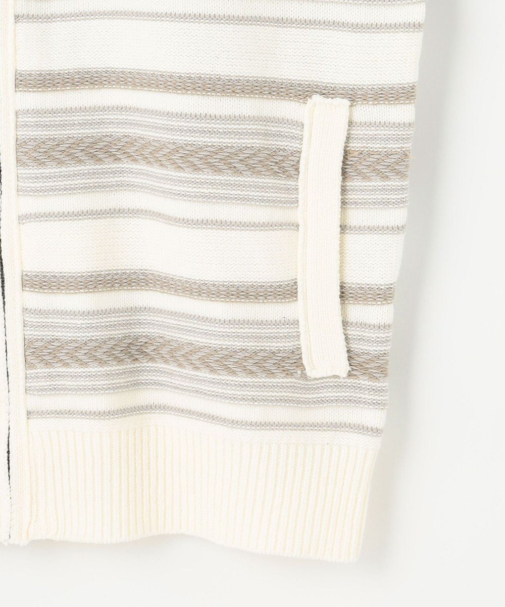 JOSEPH ABBOUD MOUNTAIN 【UNISEX】ジャガード柄 ZIPニット アウター 