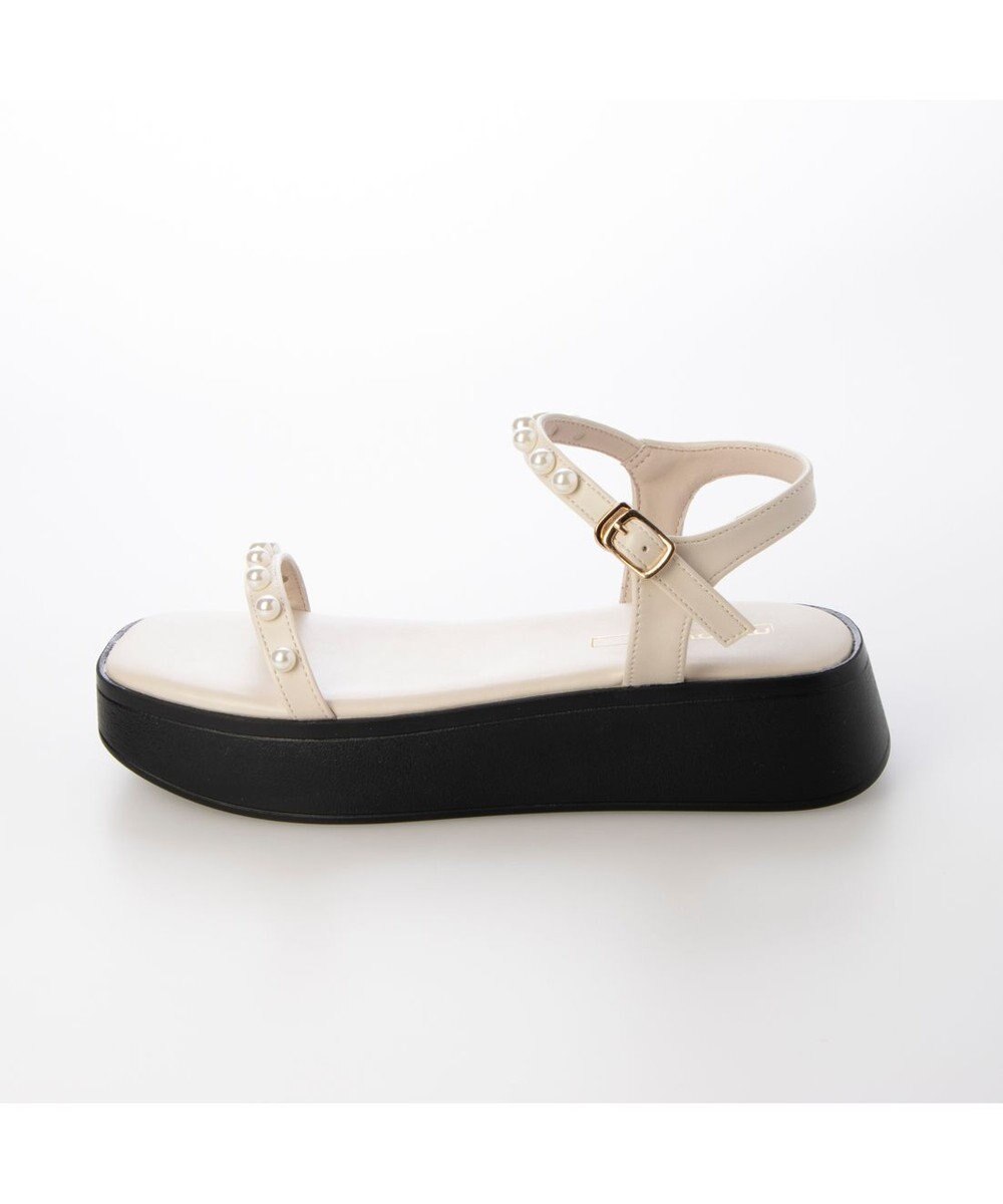 MODE ET JACOMO <noyau>パールデザイン厚底スポーツサンダル 