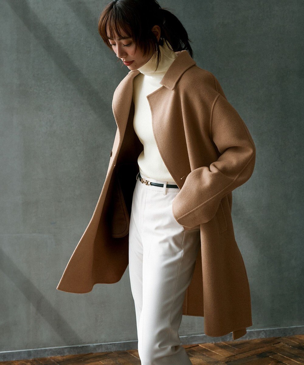 23区 【Oggi2月号掲載/洗える】ウォームストレッチ テーパード パンツ 