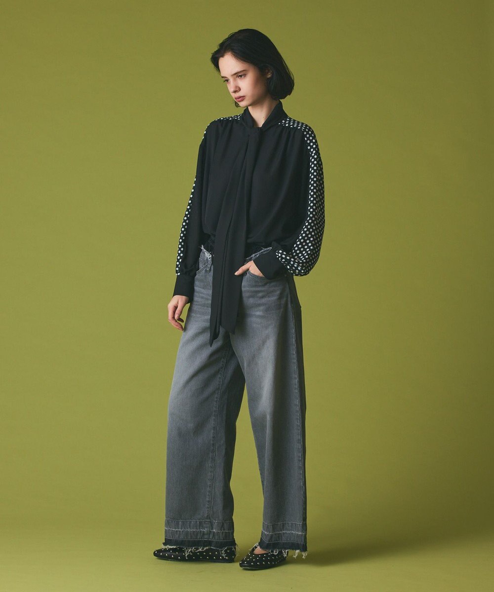 GRACE CONTINENTAL コンビデニムイージーパンツ 