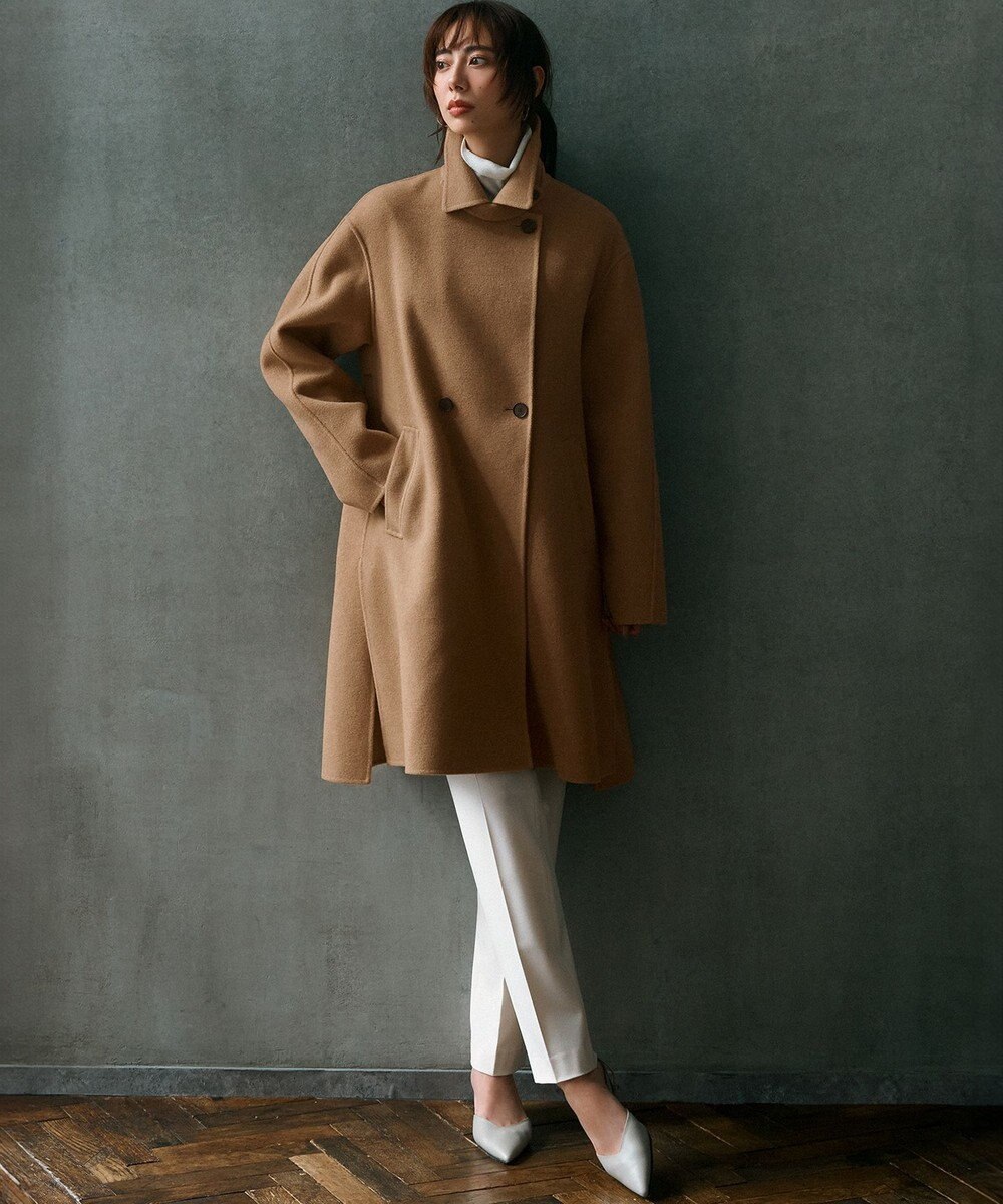 23区 【Oggi2月号掲載/洗える】ウォームストレッチ テーパード パンツ 