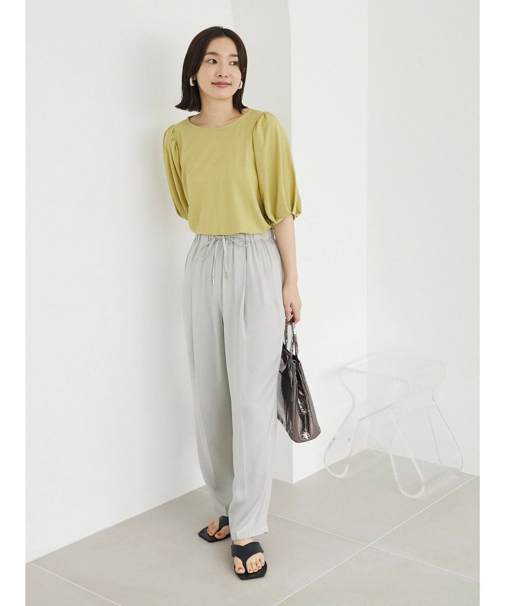 Green Parks つやサテンイージーパンツ 
