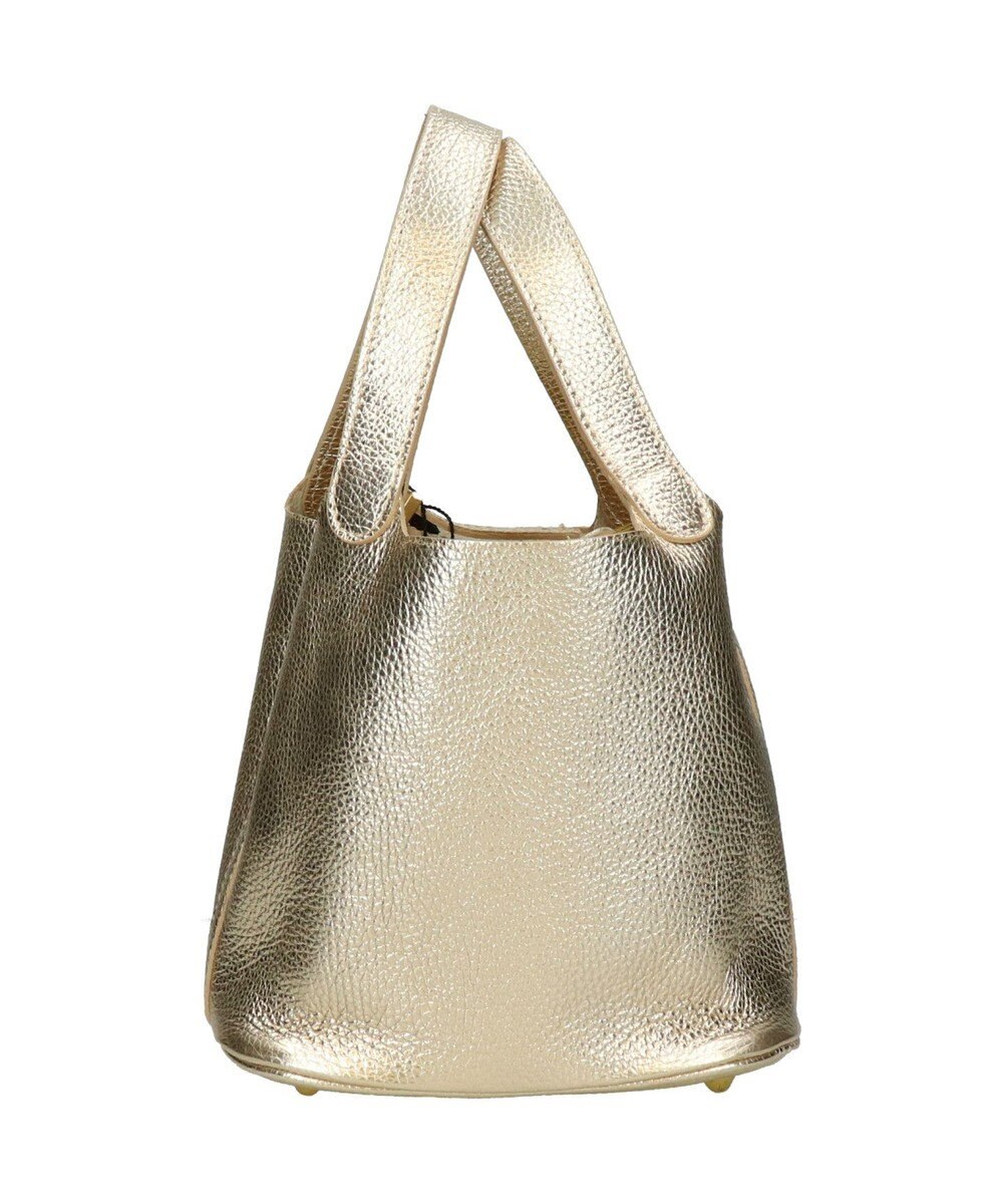 INTER-CHAUSSURES 【ANDREA CARDONE】メタリックレザーバケットバッグ 