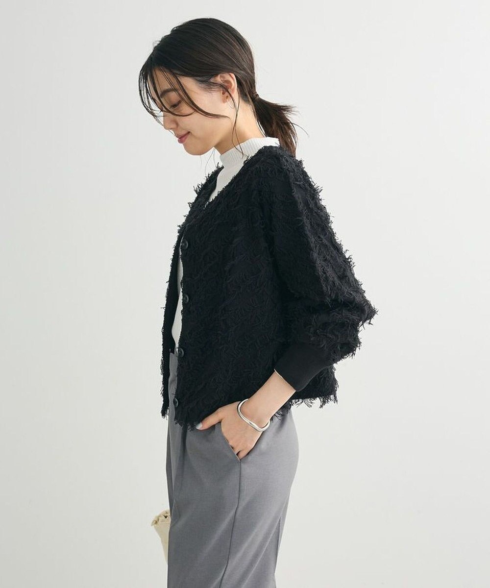 Green Parks フリンジニットカーディガン 