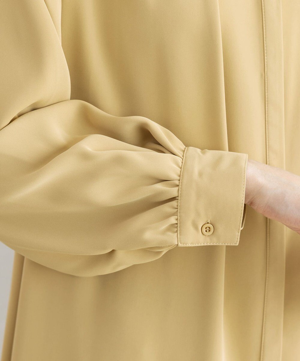 Tiaclasse 【洗える】とろみシャツチュニックブラウス 