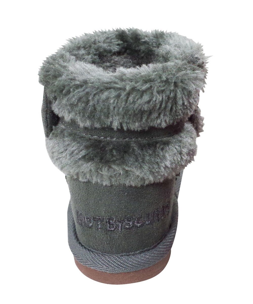 MIKI HOUSE HOT BISCUITS 【13-18cm】 ファー付き サイドリボンブーツ 