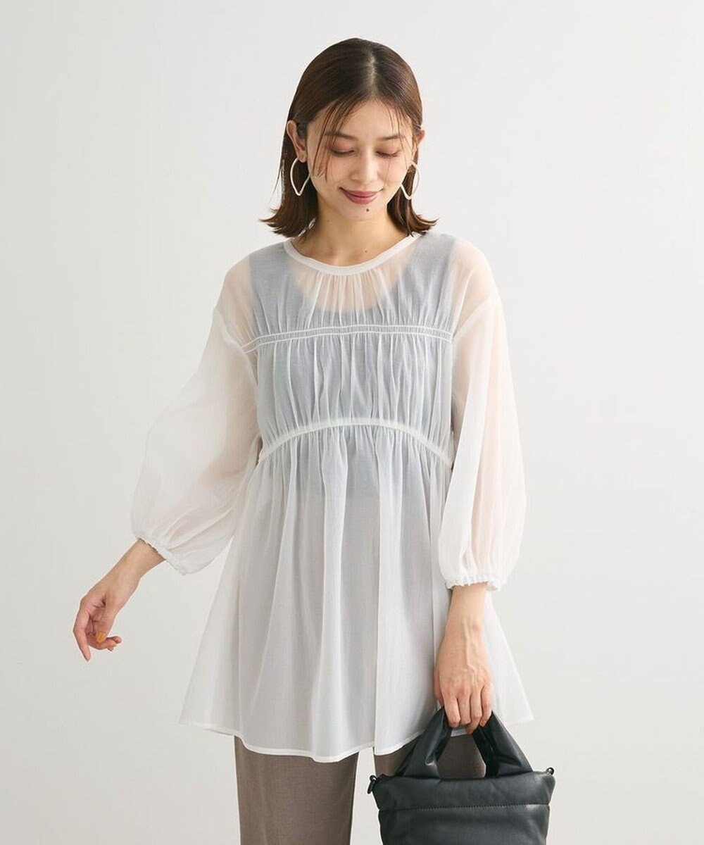 Green Parks ２ＷＡＹ　シアーギャザーチュニック 