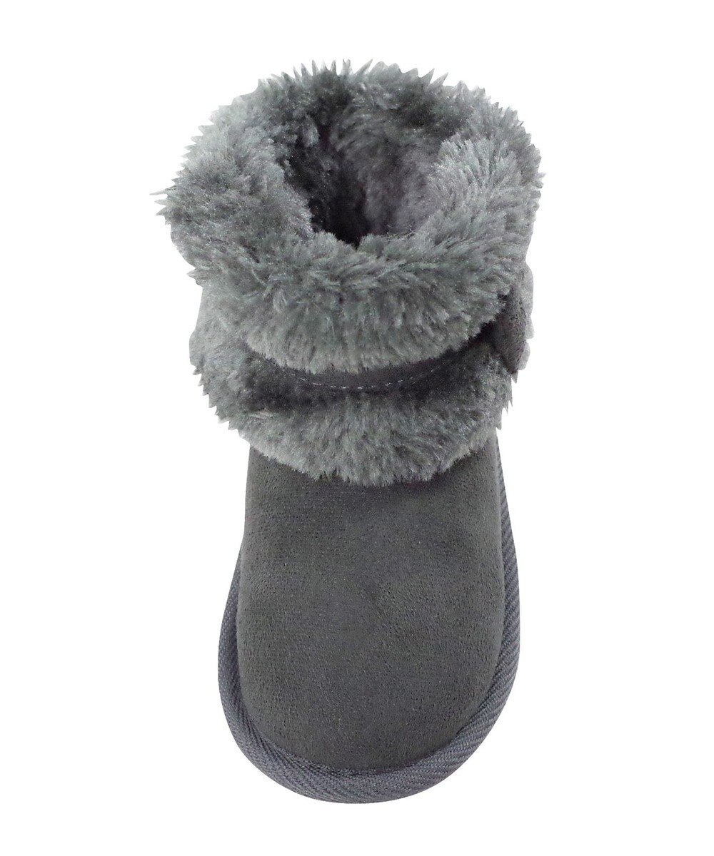 MIKI HOUSE HOT BISCUITS 【13-18cm】 ファー付き サイドリボンブーツ 