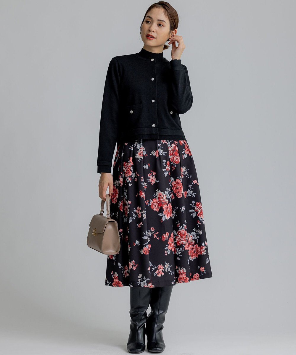 組曲 ローズシックプリント スカート 