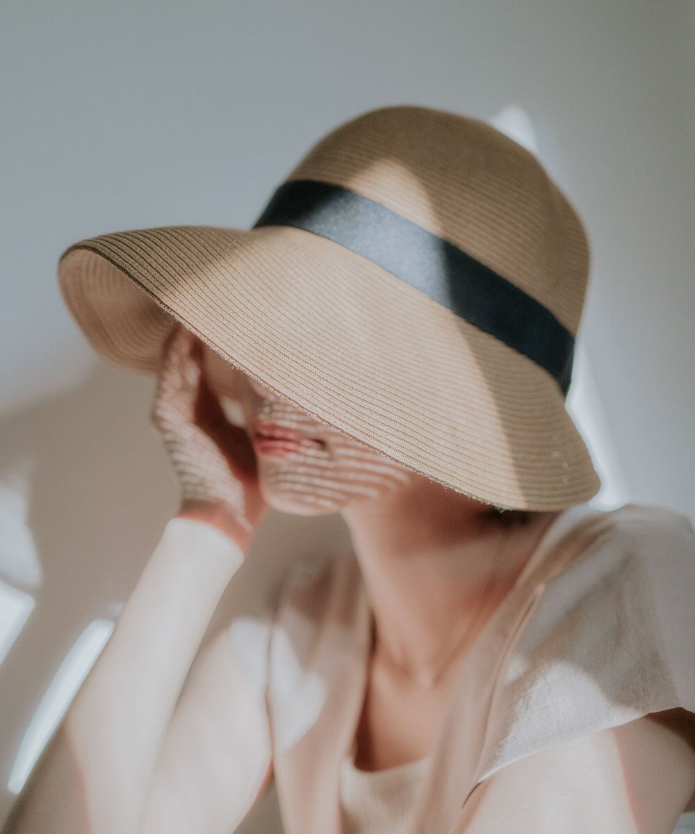 MOONBAT 【遮光98%以上/UPF50＋/UVカット】洗えるペーパーブレード前後差クロッシェ 手洗いOK/サイズ調整可能/抗菌防臭加工 