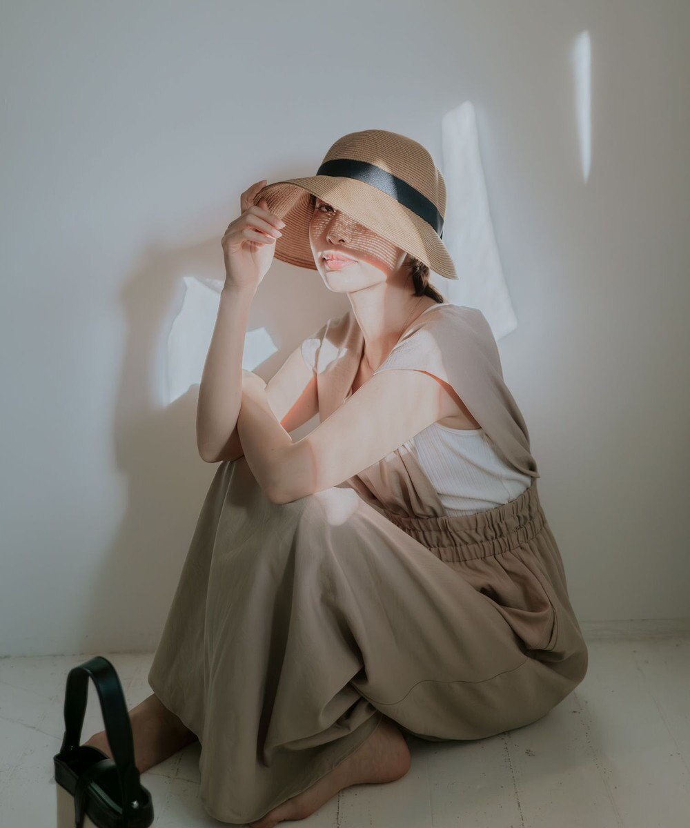 MOONBAT 【遮光98%以上/UPF50＋/UVカット】洗えるペーパーブレード前後差クロッシェ 手洗いOK/サイズ調整可能/抗菌防臭加工 