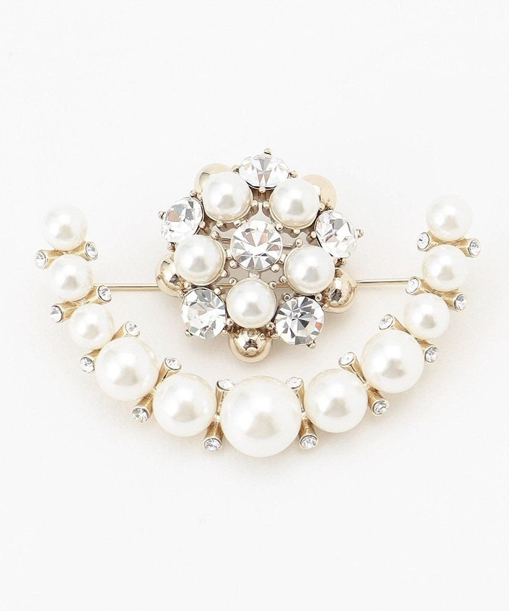 組曲 【好評につき追加販売・2セット】パールビジュー ブローチ 