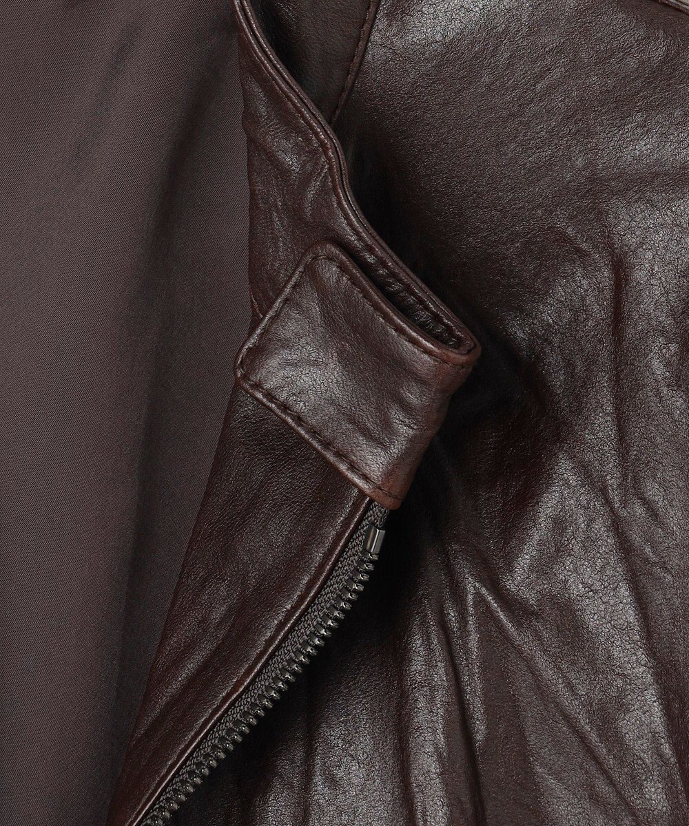 JOSEPH HOMME 【洗い加工】シュリンクエアレザー 　シングルライダースジャケット 