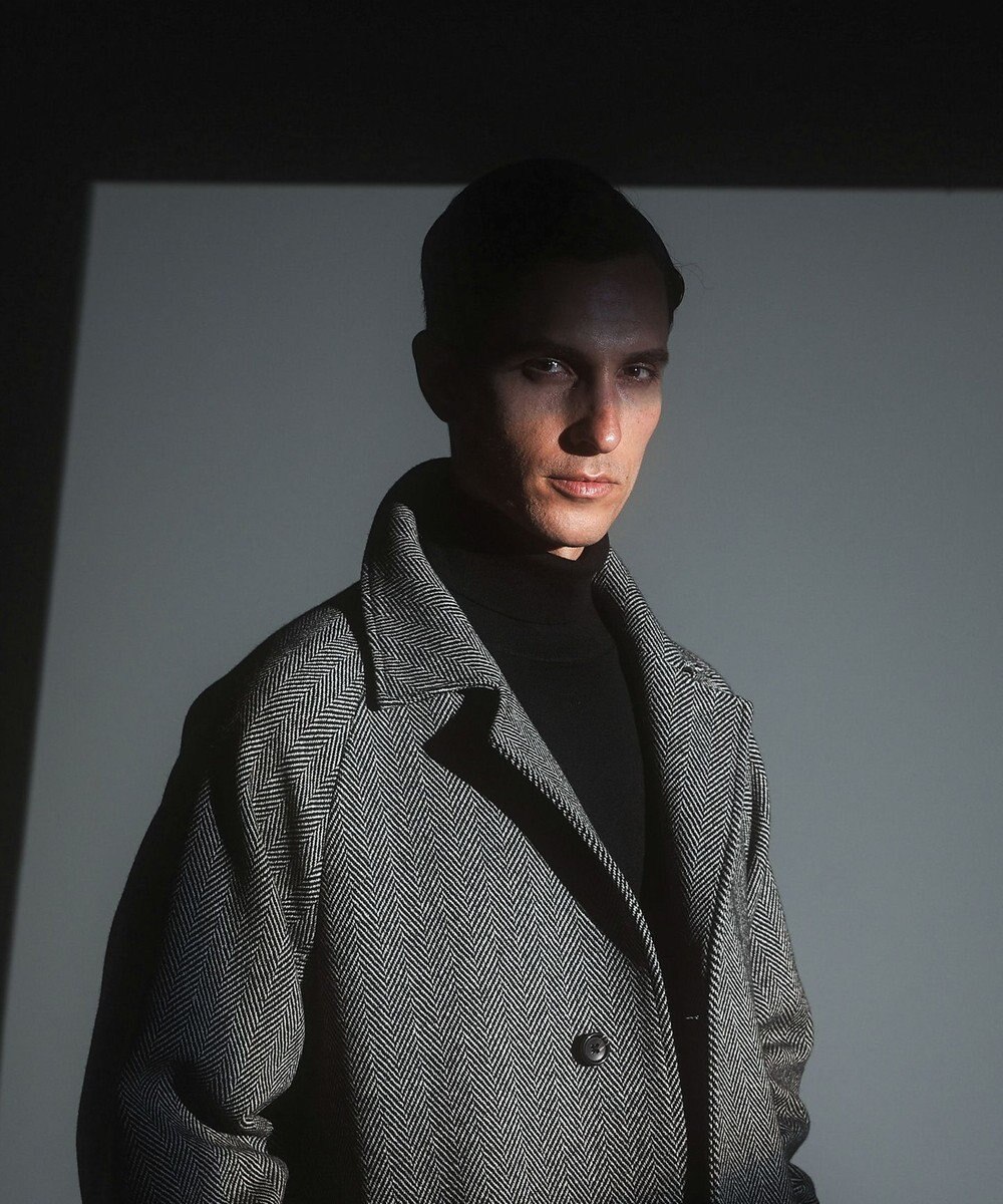 GOTAIRIKU 【山栄毛織】カントリーツイード ステンカラーコート 