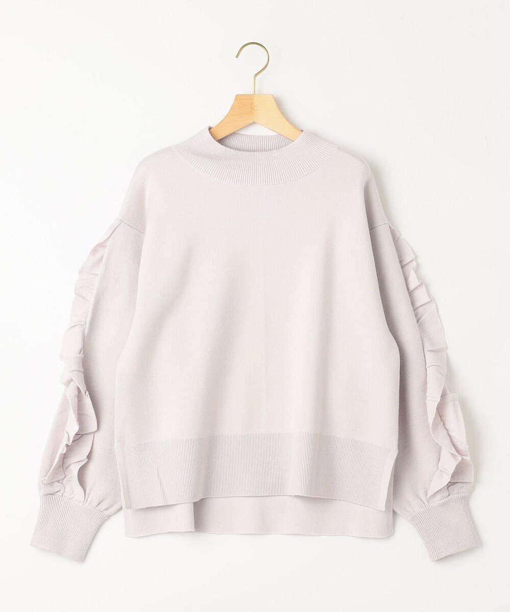 組曲 【WEB限定】袖フリル付きニットプルオーバー 