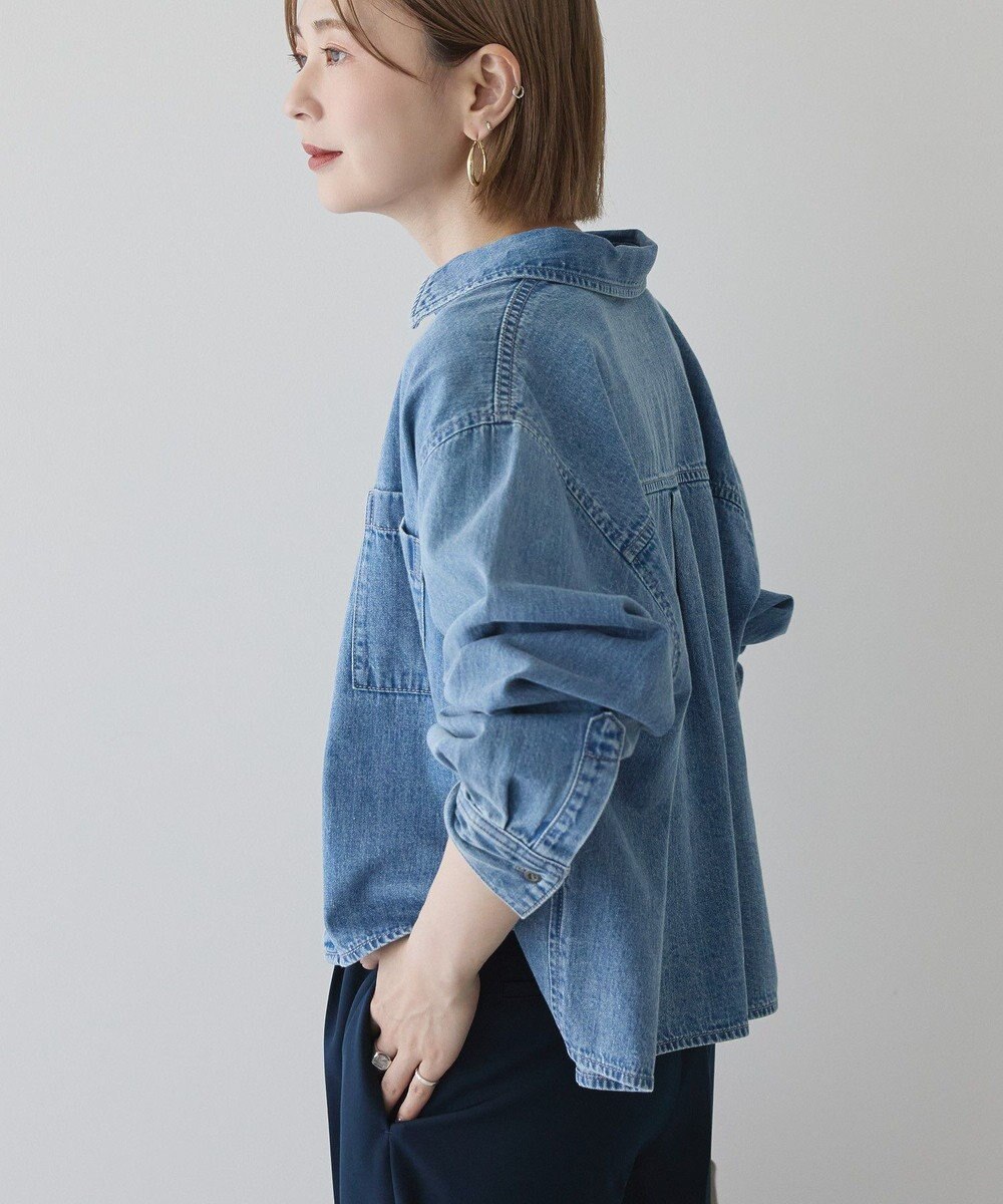 AMERICAN HOLIC Ｗポケットデニムショートシャツ 