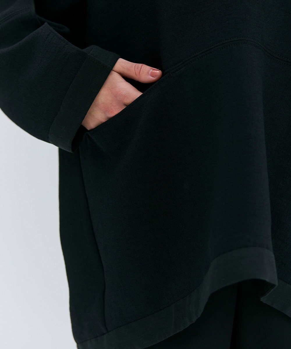 BEIGE， 【洗える】POMONA / Vネックフード付プルオーバー 