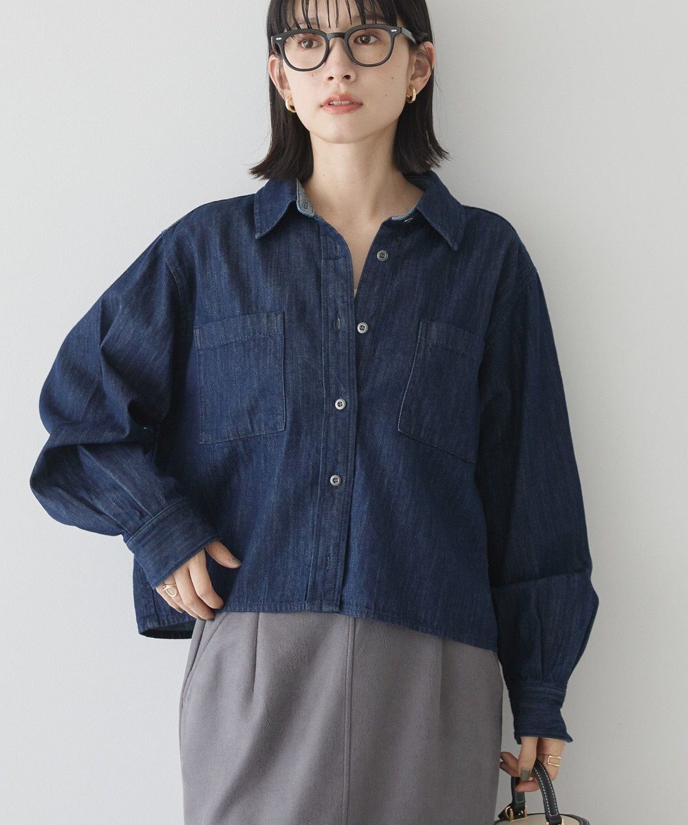AMERICAN HOLIC Ｗポケットデニムショートシャツ 