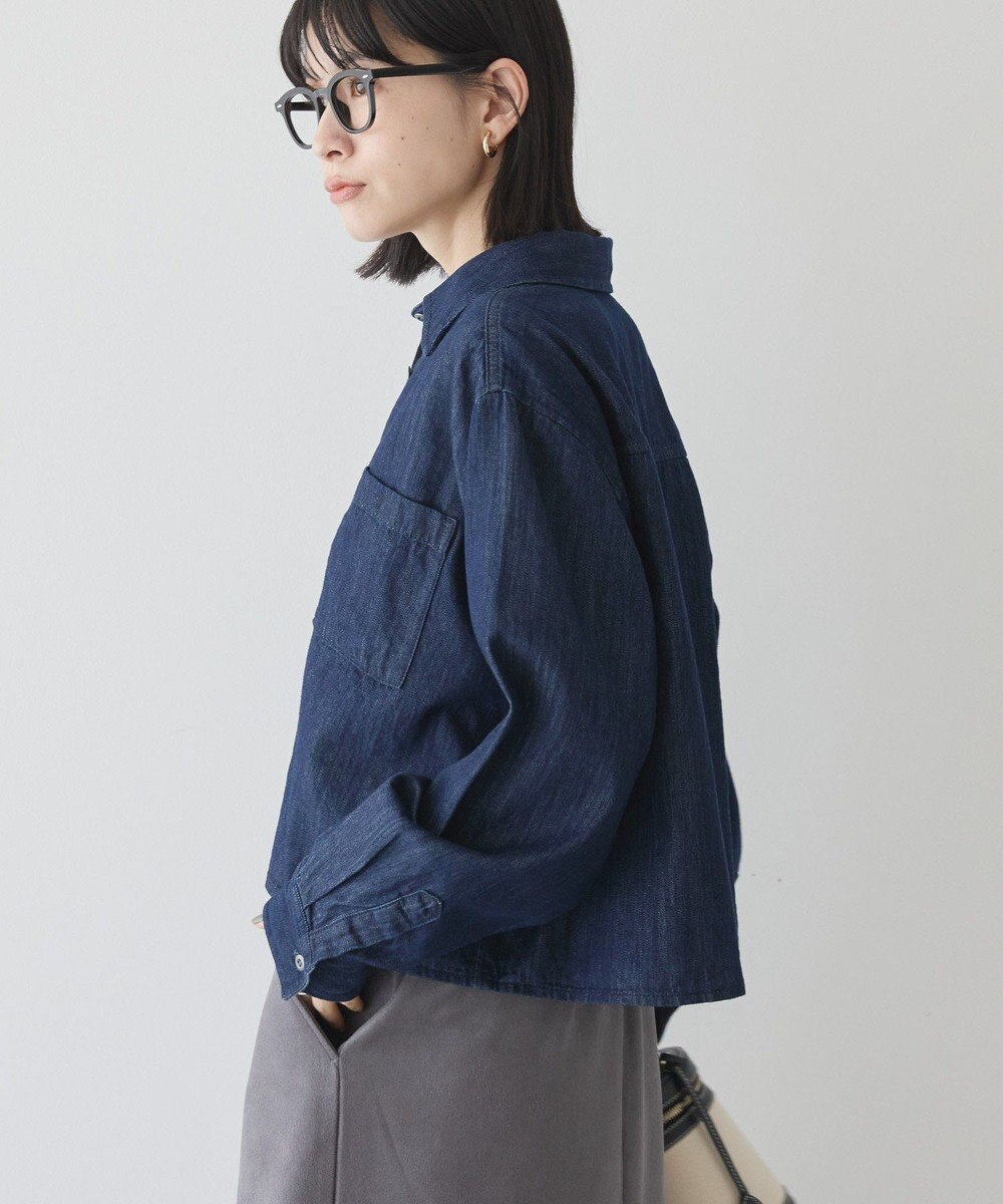 AMERICAN HOLIC Ｗポケットデニムショートシャツ 