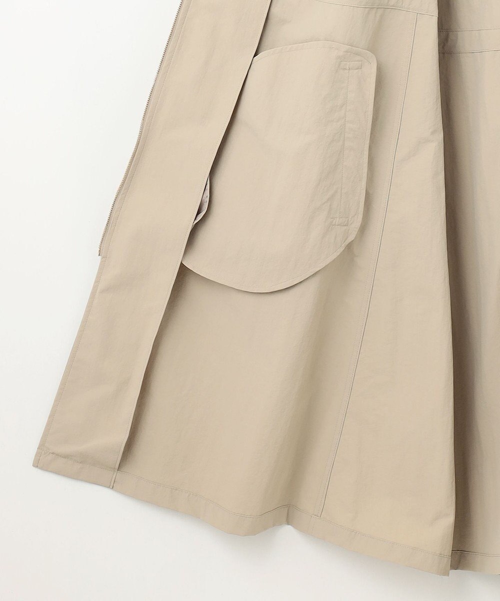 自由区 【撥水加工・UVケア・洗える】ライトグログランフーデッド コート 